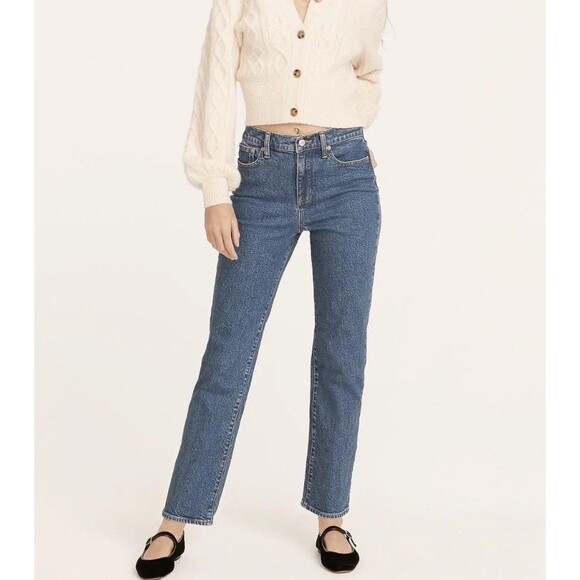 J.CREW Denim - J.Crew Full Length 90s Classic Straight Jeans Heartwood Wash Womens Size 26